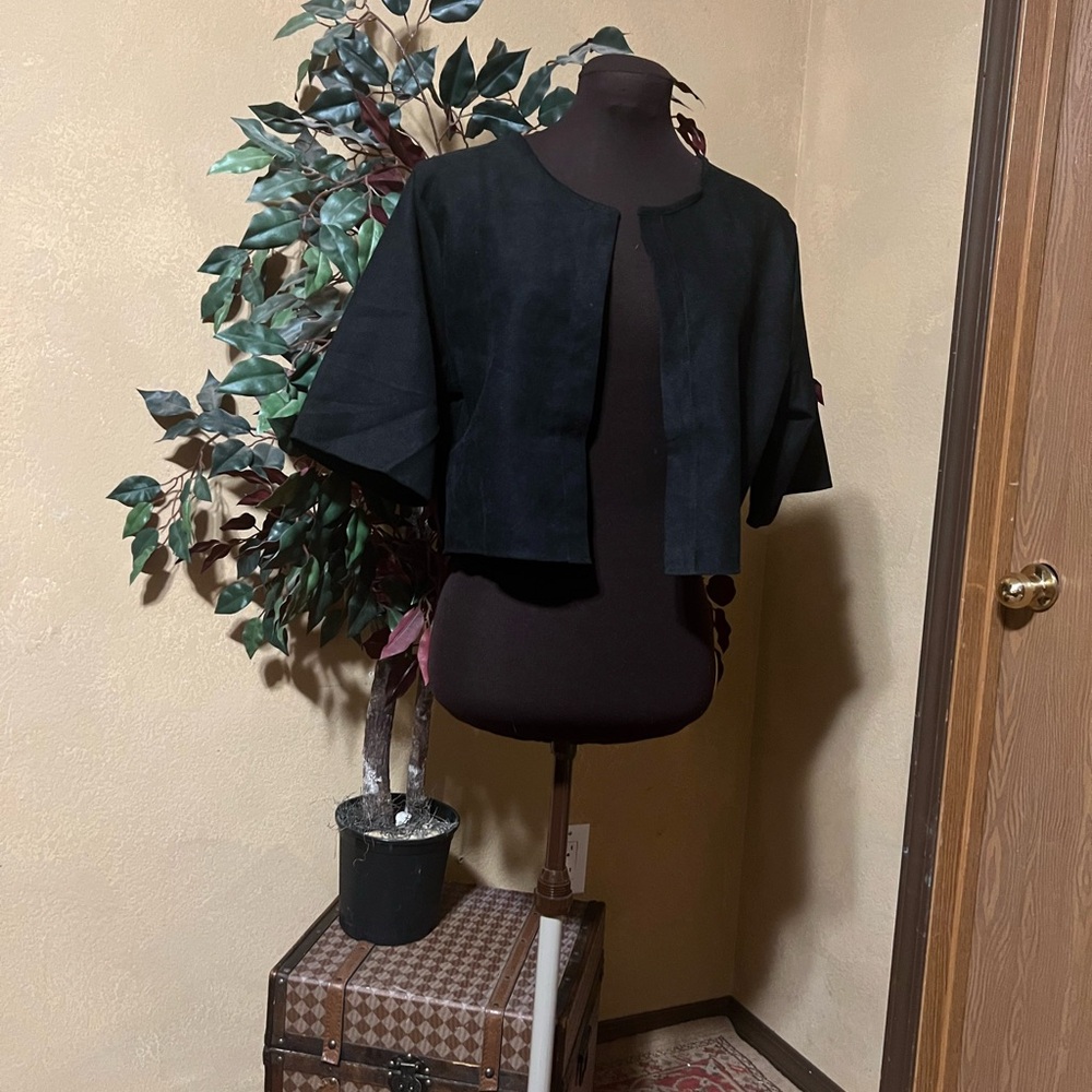 Chico's Black Open-Front Jacket - image 1